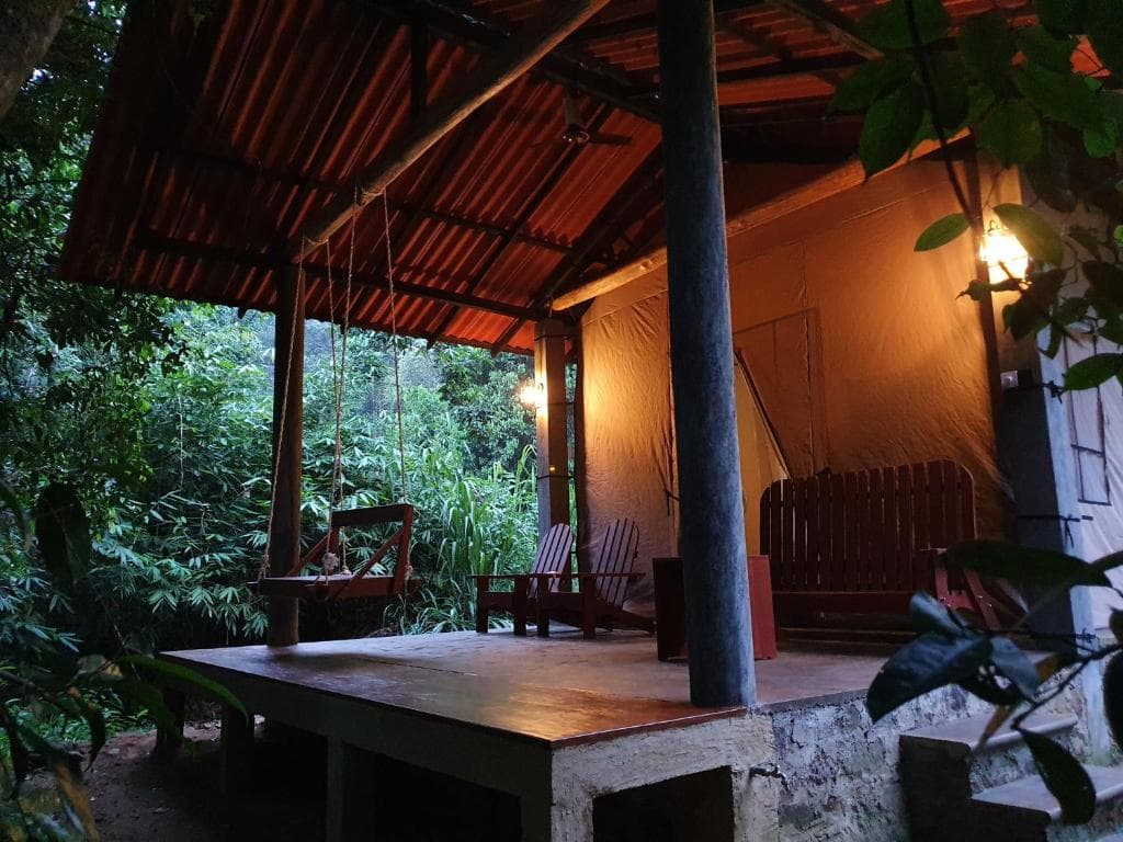 Luxury Riverside Cabanas with AC & Swing
